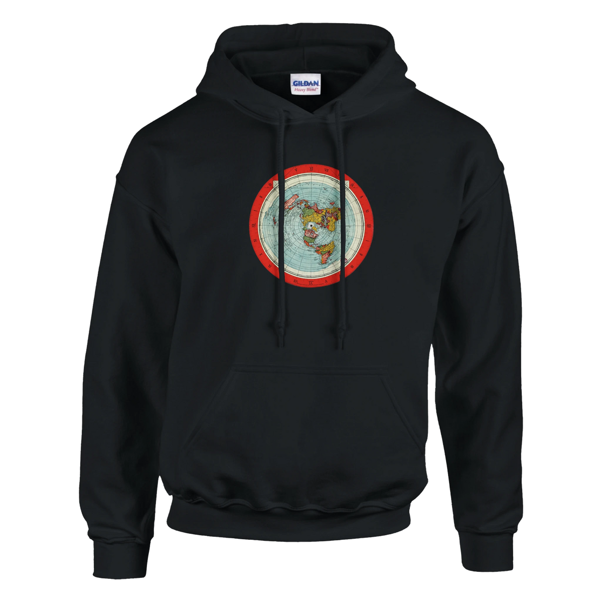 Klassieke uniseks pullover hoodie 'Gleason's Map' Firmament Vibes | Gildan® 18500