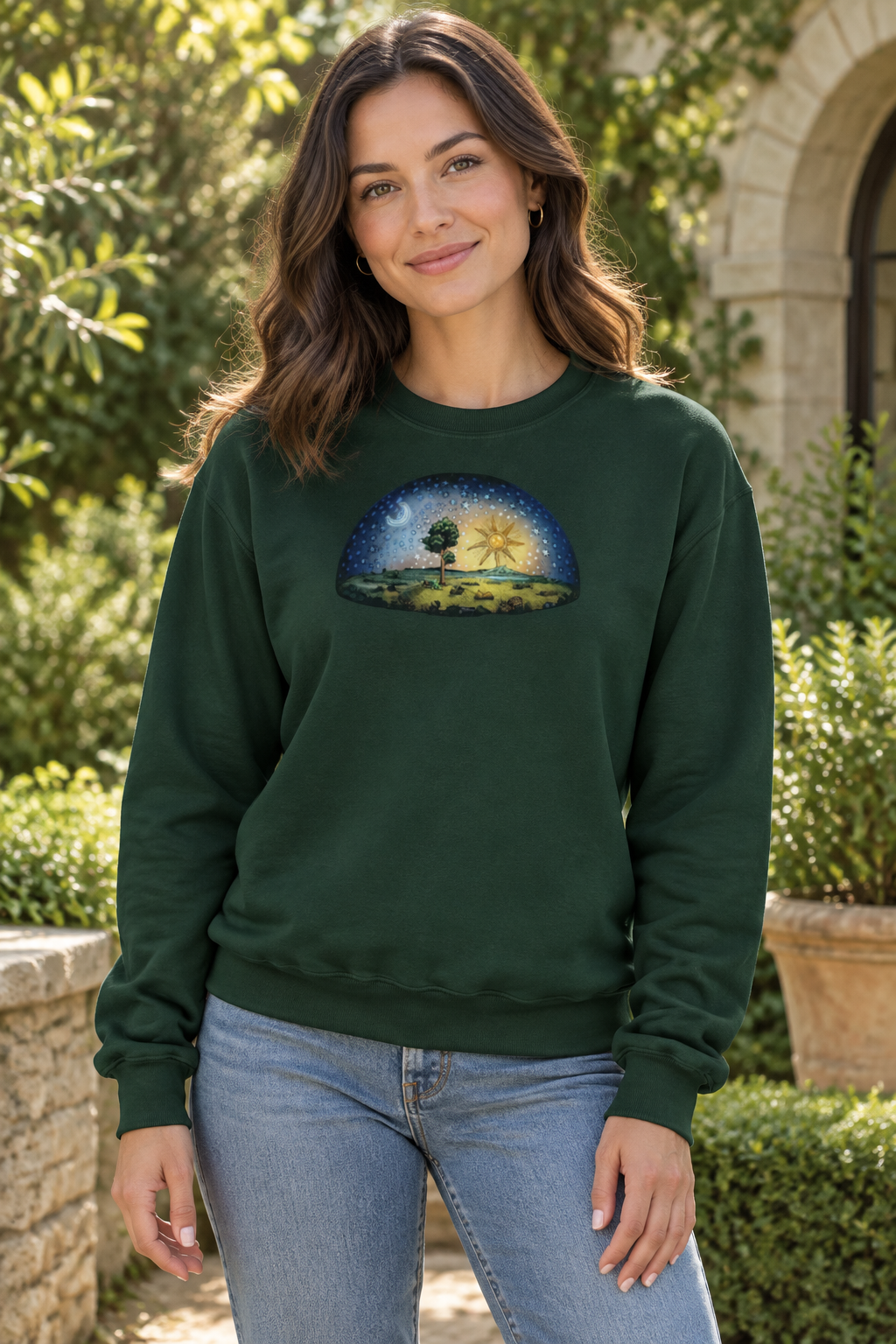 Klassieke uniseks sweatshirt 'Shape Matters ' Firmament Vibes | Gildan® 18000