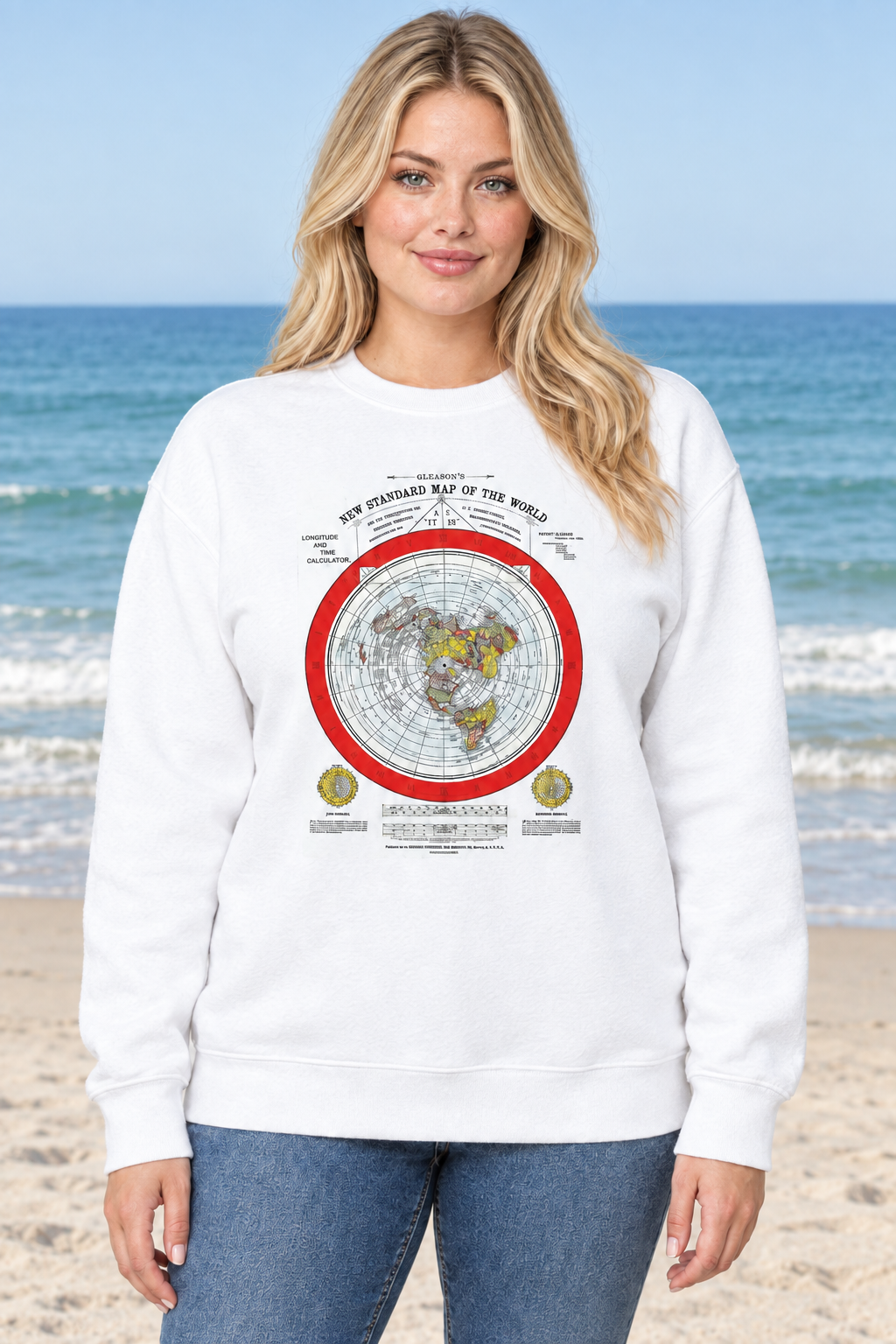 Biologisch uniseks sweater met ronde hals 'Gleason's map'| SOL'S Comet 03574